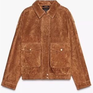 Zara Viral Suede Leather Jacket